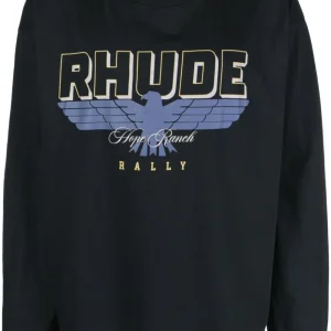Rhude - Sweat black à logo imprimé