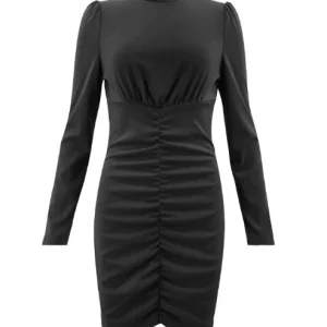 Robe Col Montant Noire