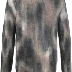 Roberto Collina Pull nervuré à effet usé