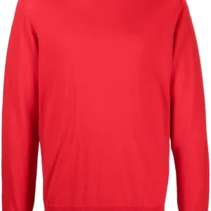 Roberto Collina Pull rouge en laine à col rond