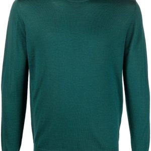 Roberto Collina Pull vert en laine à col rond