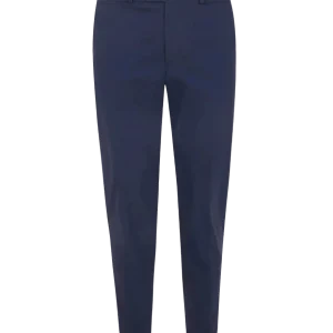 RRD - Pantalons Droit à Ourlet Boutonné Bleu Foncé