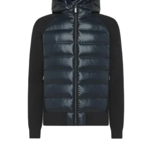 RRD - Veste bi-matière à capuche bleu / noir