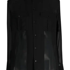 Saint Laurent Chemise en soie transparente