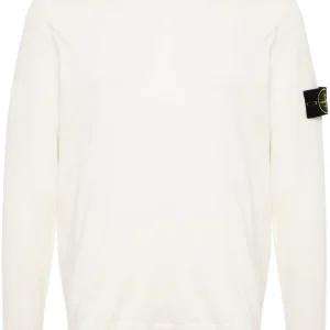STONE ISLAND - Pull en laine blanc