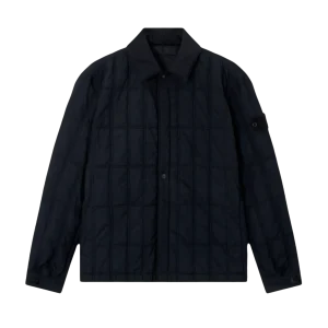 STONE ISLAND - Blouson Smerigliato Bleu Foncé