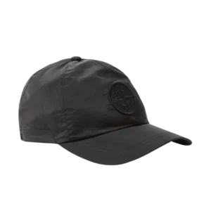 STONE ISLAND - Casquette Confectionnée en Nylon Metal avec Logo Compass Noir