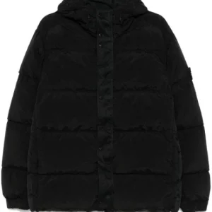 STONE ISLAND - Doudoune à capuche noire