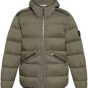Stone Island doudoune à capuche vert musk