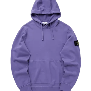 STONE ISLAND - Hoodie Organic Cotton Fleece Violet