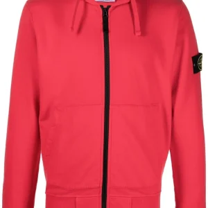 Stone Island Hoodie zippé rouge 64220