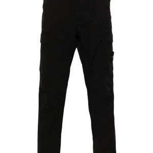 STONE ISLAND - Pantalon fuselé à poches cargo noir