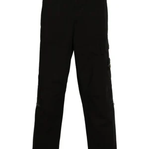 Stone Island - Pantalon cargo black à motif Compass signature