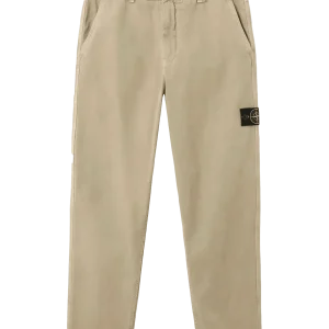 STONE ISLAND - Pantalon cargo coupe regular à poches pressionnées et zippées beige