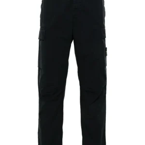 STONE ISLAND - pantalon fuselé à poches cargo bleu marine