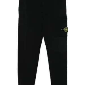 Stone Island - Pantalon jogging en coton biologique noir