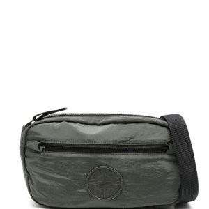 STONE ISLAND - Sac banane vert/noir