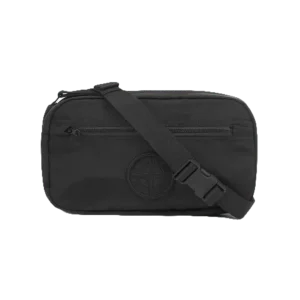 STONE ISLAND - Sac banane rembourré et zippé à poches Noir