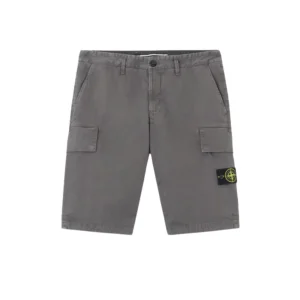 STONE ISLAND - Short cargo 'OLD' Gris Anthracite