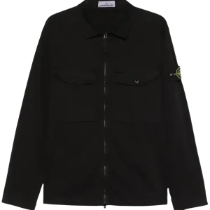 STONE ISLAND - surchemise à patch Compass noir