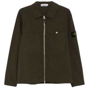 STONE ISLAND - surchemise à patch Compass vert forêt