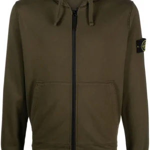 Stone Island Sweat à capuche zippé Olive