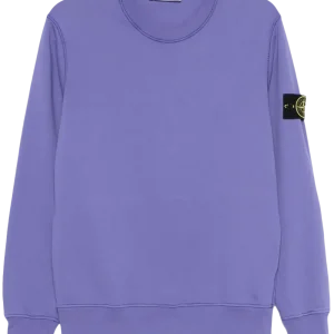 STONE ISLAND - sweat en coton à patch Compass lavender