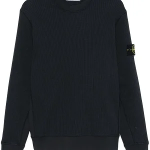 STONE ISLAND - Sweat en Coton Bleu marine