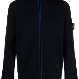 Stone Island Sweat navy zippé à patch Compass