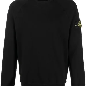 Stone Island Sweat noir 66360 'OLD' TREATMENT