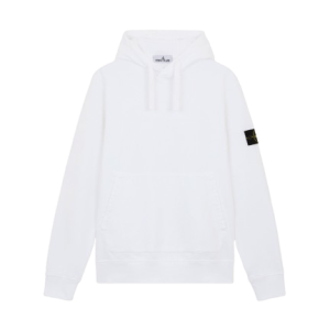 STONE ISLAND - Sweat-shirt à poches doté d’une capuche à cordon de serrage Blanc