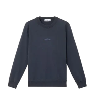 STONE ISLAND - Sweat-shirt ras-du-cou avec imprimé « Institutional Five » Bleu marine