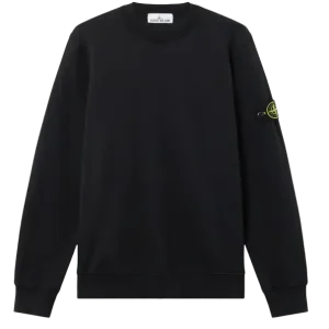 STONE ISLAND - Sweat-shirt ras-du-cou coupe regular Noir