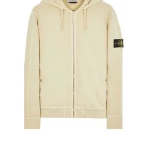 Stone Island - Sweat zippé 63160 ‘OLD’ TREATMENT ecru