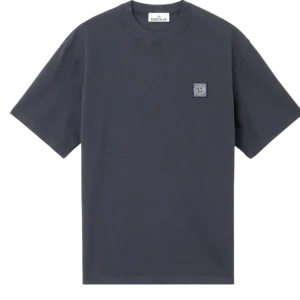 STONE ISLAND - T-shirt à manches courtes avec écusson Bleu marine
