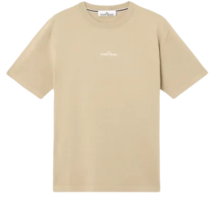 STONE ISLAND - T-shirt en coton Beige Désert