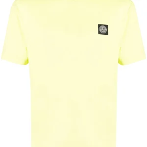 Stone Island T-shirt Limone en coton à motif compass