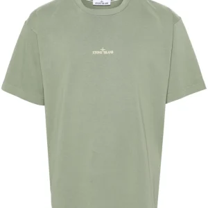 Stone Island - T-Shirt sage 2RC89 'SCRATCHED PAINT ONE' PRINT