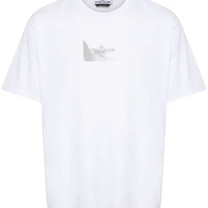 Stone Island - T Shirt white 2RC88 'REFLECTIVE TWO' PRINT