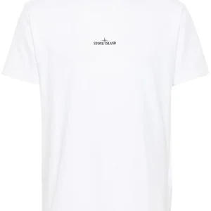Stone Island - T Shirt white à logo