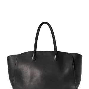 THE ROW - Sac Marlo 17 noir cuir lisse