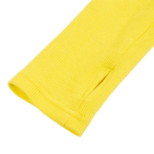 Robe Col Montant Manches Longues Jaune – Image 6