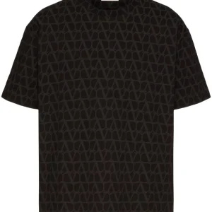 Valentino - T-shirt black à imprimé Vlogo Iconographe