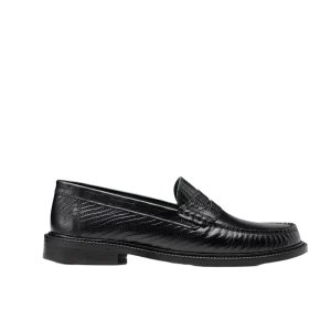 VINNY'S - Mocassins Noir Lézard